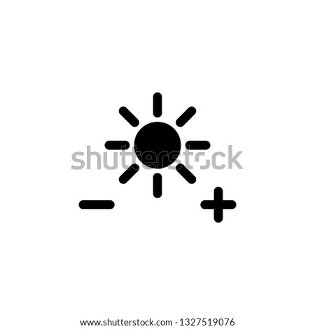 adjust brightness settings icon. Signs and symbols can be used for web, logo, mobile app, UI, UX