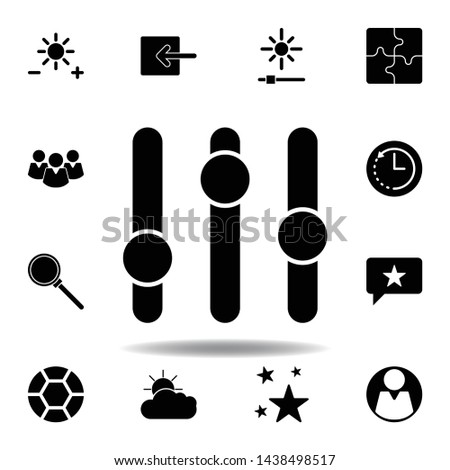 adjust brightness settings icon. Signs and symbols can be used for web, logo, mobile app, UI, UX