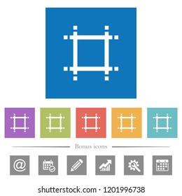Adjust canvas size flat white icons in square backgrounds. 6 bonus icons included.