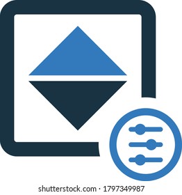Adjust color, brightness, contrast icon