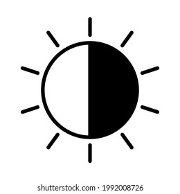 adjust contrast icon. Signs and symbols can be used for web, logo, mobile app, UI, UX