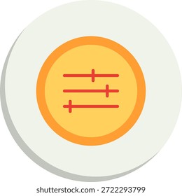 Ícone Ajustar Estilo de Círculo Plano
