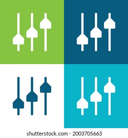Adjust Flat four color minimal icon set