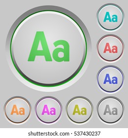 Adjust font size color icons on sunk push buttons