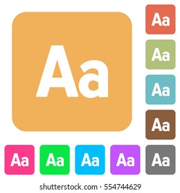 Adjust font size flat icons on rounded square vivid color backgrounds.