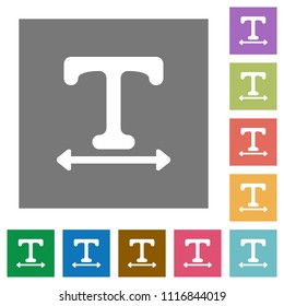 Adjust font width flat icons on simple color square backgrounds