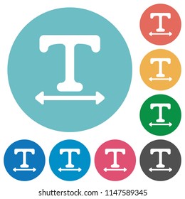 Adjust font width flat white icons on round color backgrounds