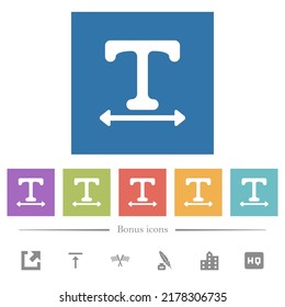 Adjust font width flat white icons in square backgrounds. 6 bonus icons included.