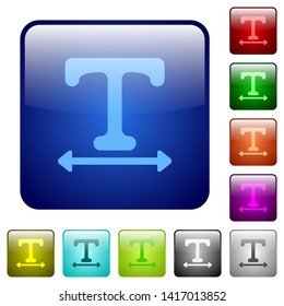 Adjust font width icons in rounded square color glossy button set