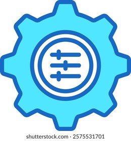 Adjust Icon Blue Color Vector Illustration