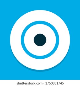 Passen Sie das Symbol mit den Farben an. Premium-Qualität, isoliertes Dartboard-Element im trendigen Stil.
