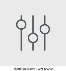 Adjust icon isolated on background. Filter symbol modern, simple, vector, icon for website design, mobile app, ui. Vector Illustration