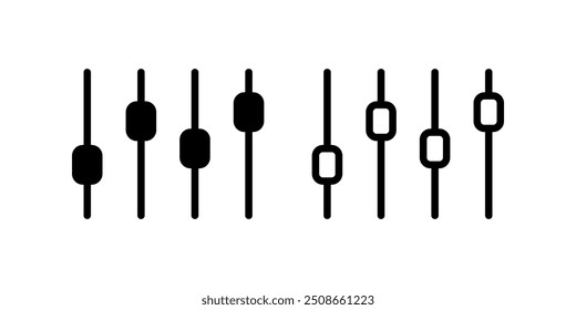 Ajuste el conjunto de iconos. Ilustración plana del icono de Vector sobre fondo blanco