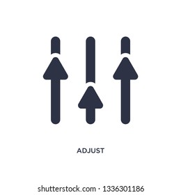 adjust isolated icon. Simple element illustration from geometry concept. adjust editable logo symbol design on white background. Can be use for web and mobile.