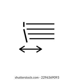 Adjust left-hand entry guide sign icon isolated on white background. Graphical symbol modern, simple, vector, icon for website design, mobile app, ui. Vector Illustration