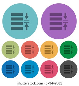 Adjust line spacing darker flat icons on color round background