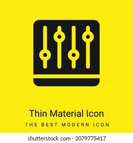Adjust minimal bright yellow material icon