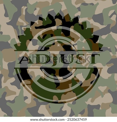 Adjust on camouflaged texture. Vector Illustration. Detailed. 