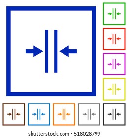 Adjust text column gutter flat color icons in square frames