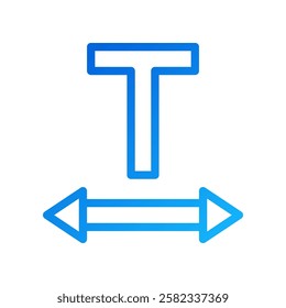 Adjust Text Spacing Icon for Graphic Design