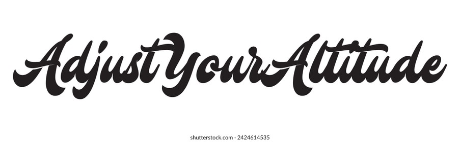 adjust your altitude text on white background.