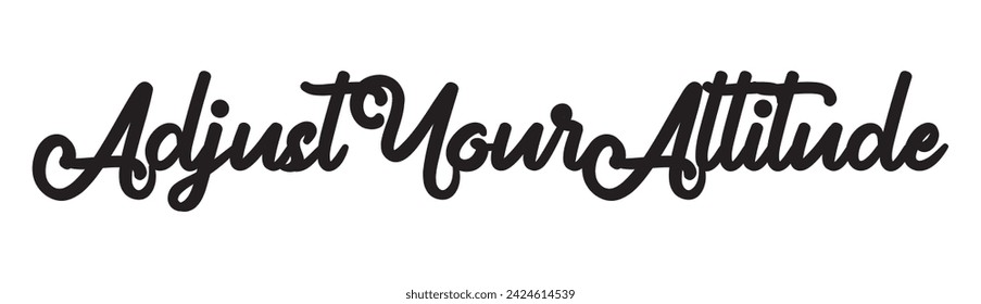 adjust your altitude text on white background.
