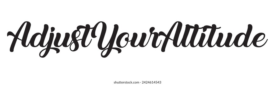 adjust your altitude text on white background.