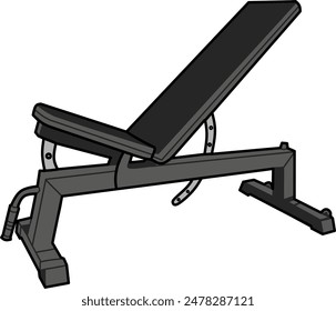 adjustable bench press illustration for incline chest training