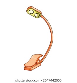 caricatura de luz de livro ajustável. bateria usb, peso compacto, leitura de viagens sinal de luz de livro ajustável.
