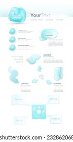 Adjustable business web site elements style arrow illustrations, isolated and scalable eps10 vector for all different media
