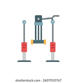 Adjustable Cable Crossover Machine Icon Design. Design of Fitness and Gym Icons.
