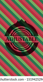 Adjustable christmas colors emblem. Vector Illustration. Detailed.