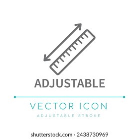 Adjustable Clothes Sewing Feature, Clothing Fashion Apparel Vector Line Icon