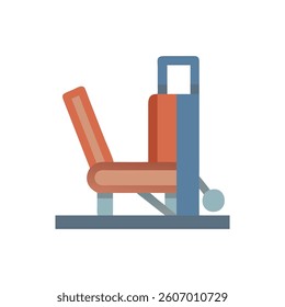 Adjustable Commercial Leg Press Machine Icon. Design of Fitness and Gym Icons.
