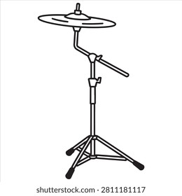 Adjustable cymbal stand with crash cymbal mounted