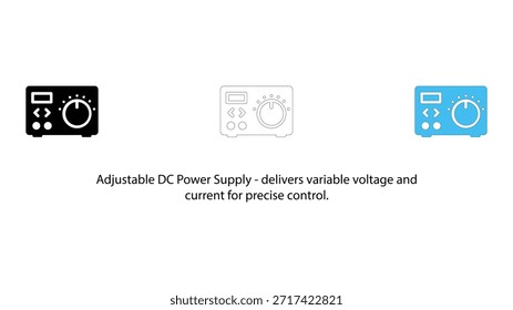 Fonte de alimentação CC ajustável para tensão precisa e controle de corrente