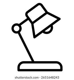 Ícone de iluminação de luz ajustável da lâmpada de mesa
