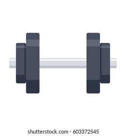 Adjustable dumbbell, vector illustration in flat design