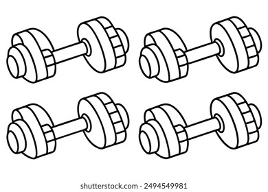 Adjustable Dumbbells Art Art Minimalist Line Illustration Tips