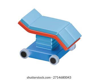 adjustable examination table icon 3d illustration render