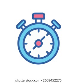 Adjustable Gym Stopwatch for Versatile Timing. Design of Fitness and Gym Icons.
