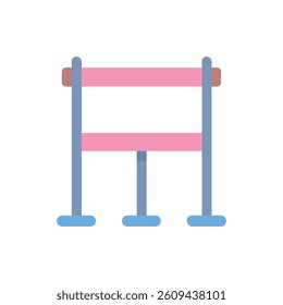 Adjustable Gymnastics Parallel Bars for Versatile Use. Design of Fitness and Gym Icons.