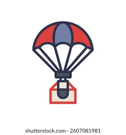 Adjustable Heavy Duty Speed Parachute Icon. Design of Fitness and Gym Icons.