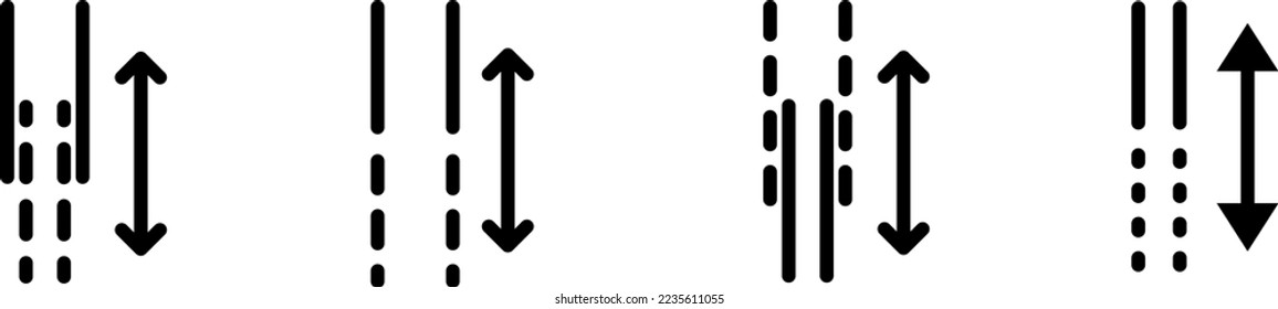 Adjustable height Icon , Vector illustration