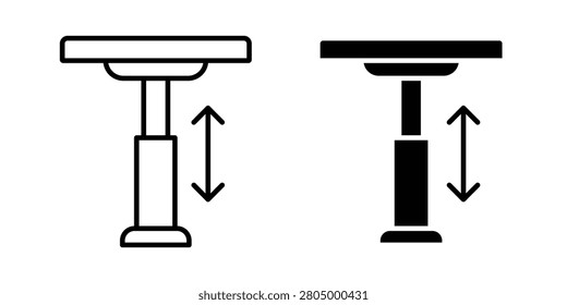 Adjustable height icons in different styles. Simple icon design