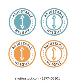 Adjustable height - vector, logo, badge, label.