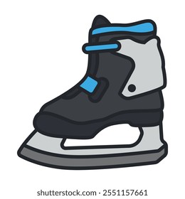 Ilustração ajustável do vetor de patins de gelo isolado em um fundo branco.