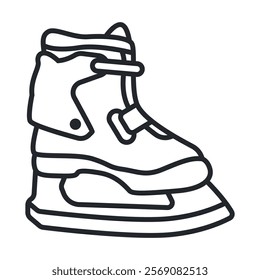 Adjustable ice skates vector icon isolated on a white background.