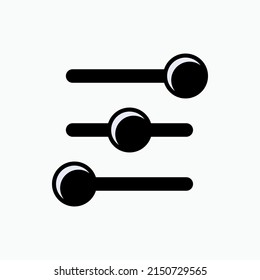 Adjustable Icon. Setting, Control Symbol - Vector.