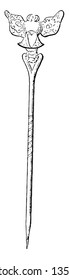 Adjustable Jewelry certain pieces can be moved and adjusted to users preference vintage line drawing or engraving illustration.
